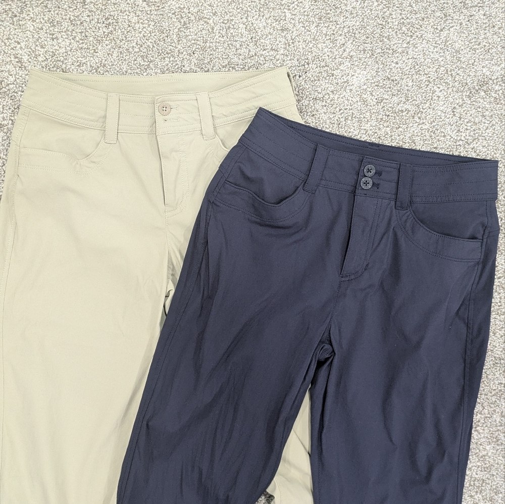 Eddie Bauer Women's 0 Sightscape Horizon Roll Up Pants 2Pair Outdoor Hiking Work